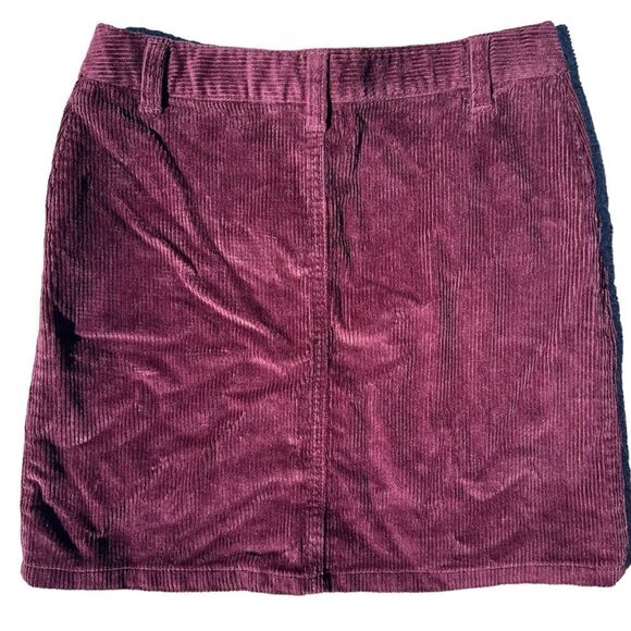 Joe Fresh  Girls Maroon Corduroy Button Skirt Size 12 - Picture 2 of 4